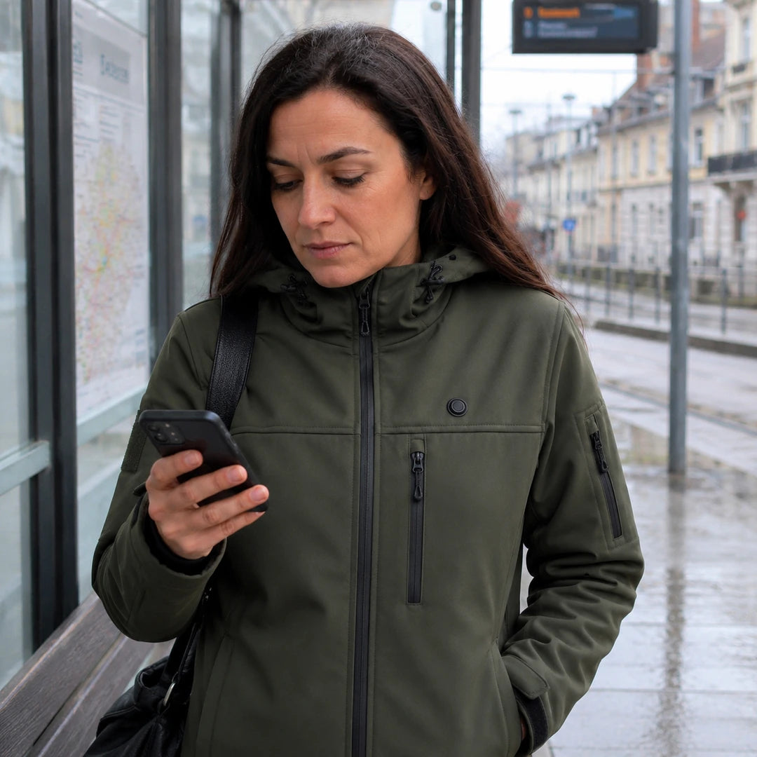 Photo client portant 9HEAT Motion 7 Softshell - Veste chauffante Unisexe