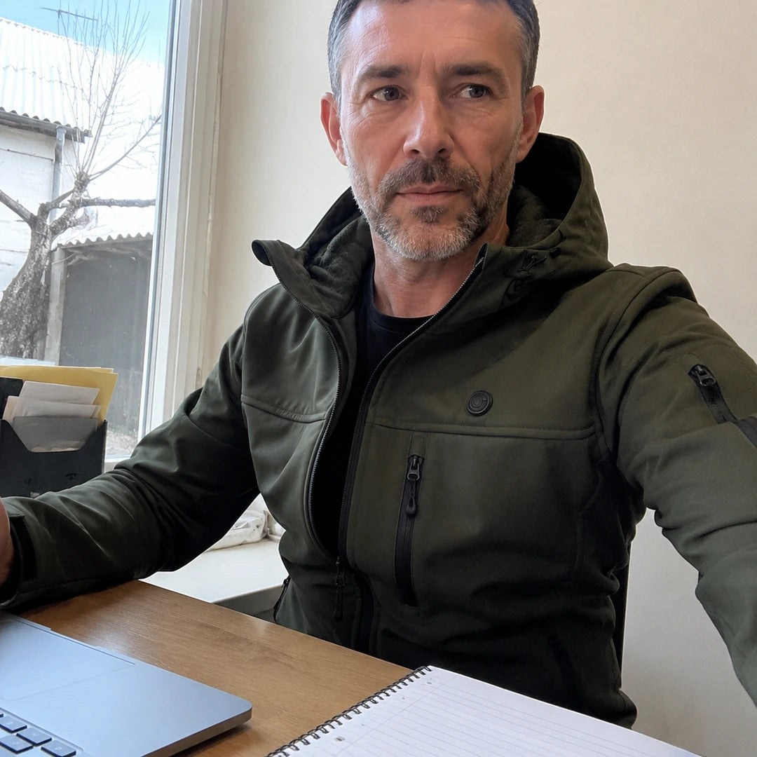 Photo client portant 9HEAT Motion 7 Softshell - Veste chauffante Unisexe