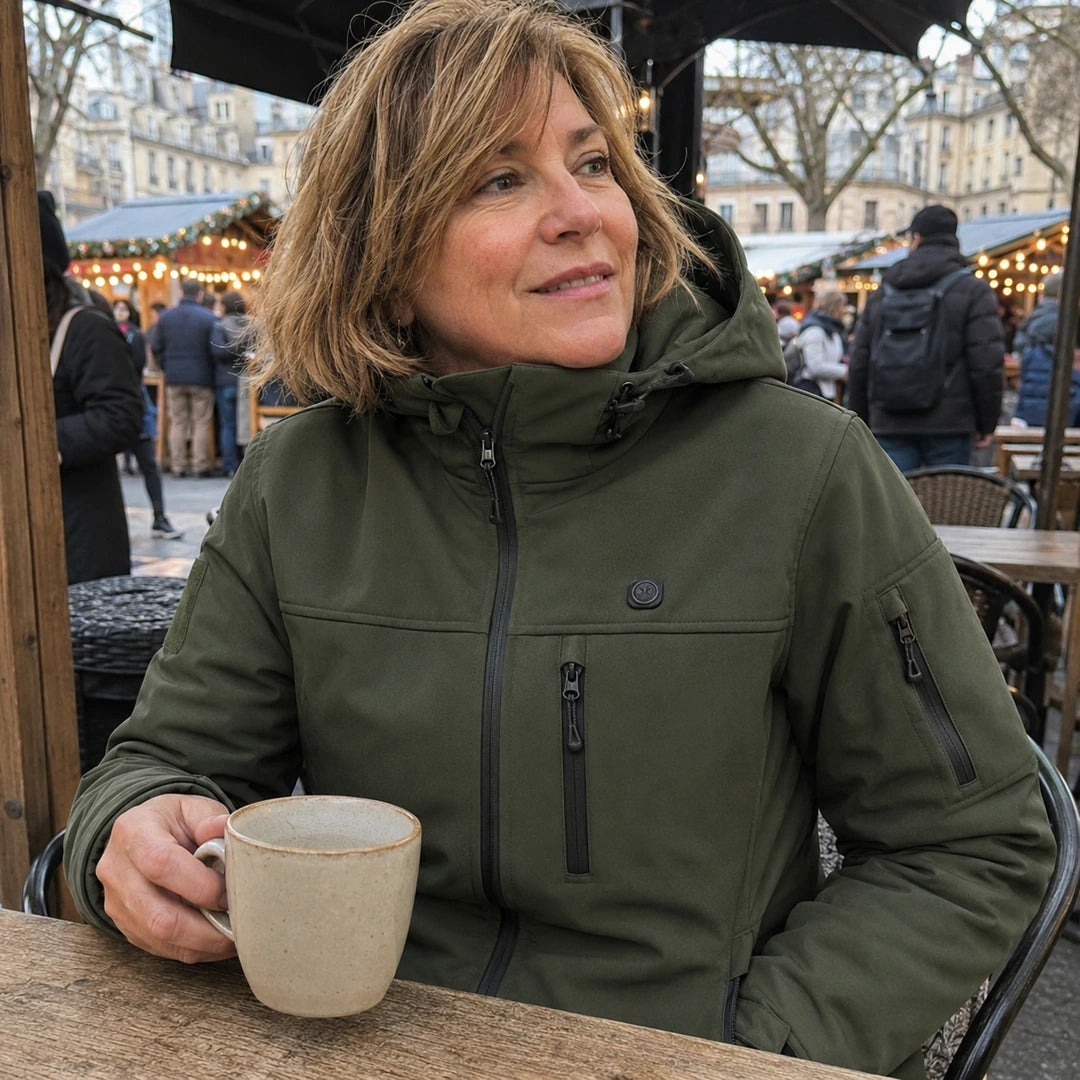 Photo client portant 9HEAT Motion 7 Softshell - Veste chauffante Unisexe