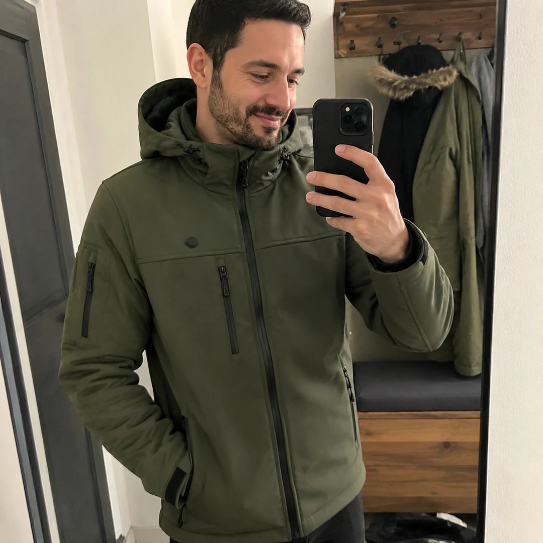 Photo client portant 9HEAT Motion 7 Softshell - Veste chauffante Unisexe