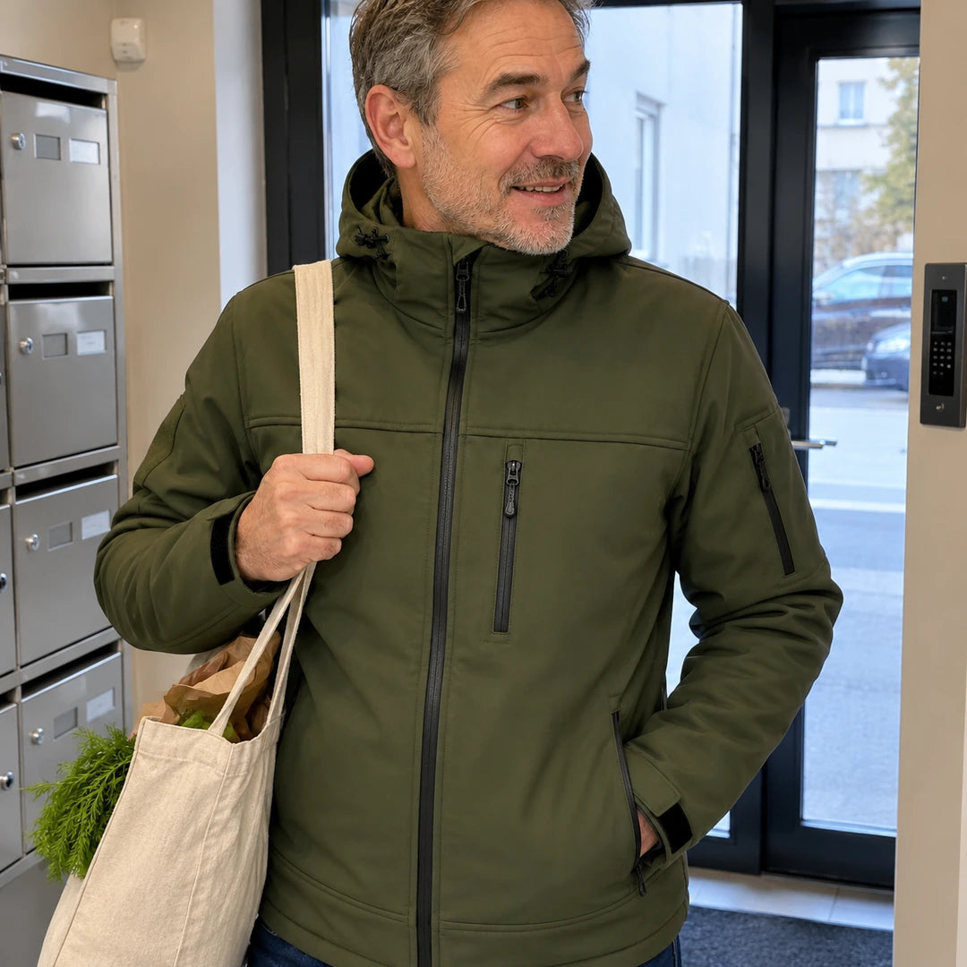 Photo client portant 9HEAT Motion 7 Softshell - Veste chauffante Unisexe