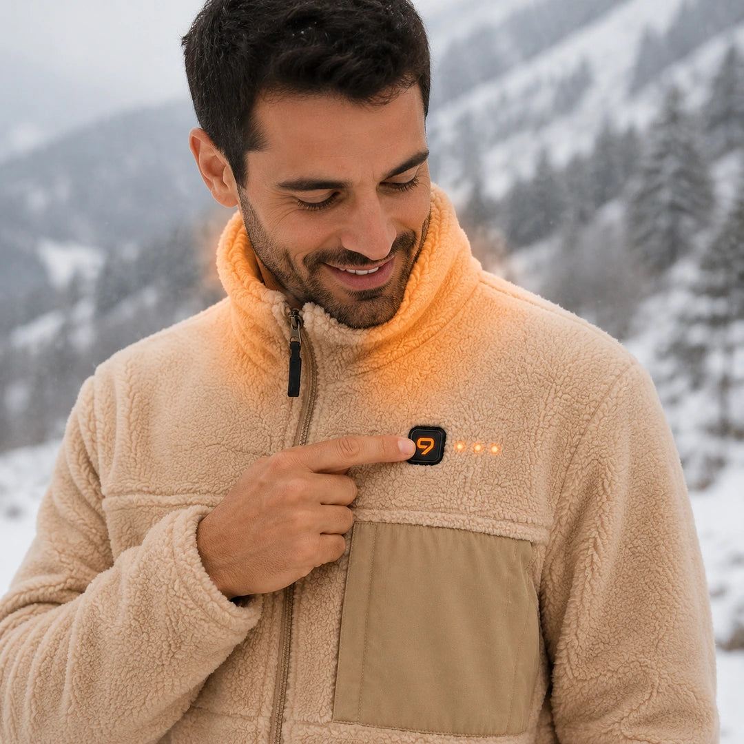 9HEAT Polar XR8 - Veste polaire chauffante Unisexe - intensité de chaleur réglée