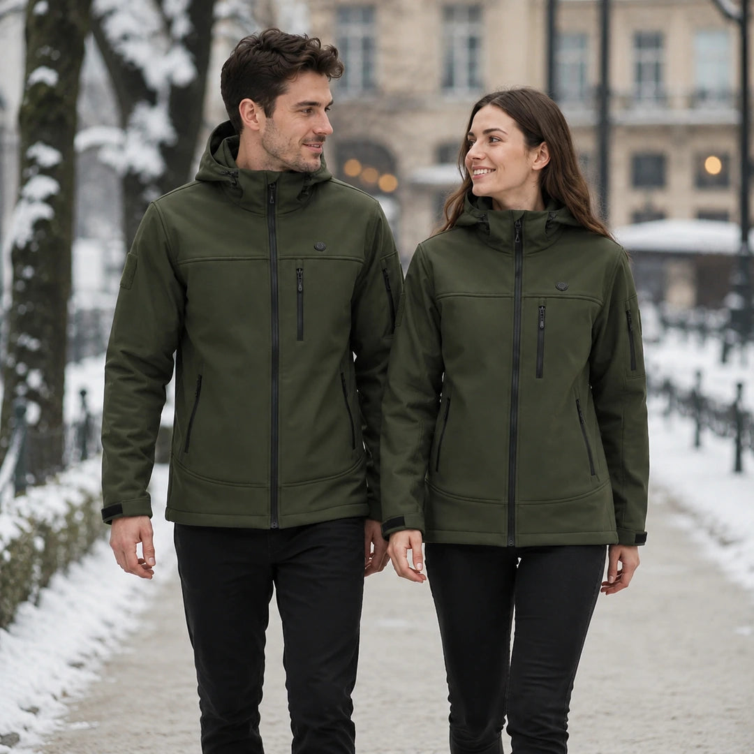 9HEAT Light K7 Softshell - Veste chauffante Unisexe porté dehors